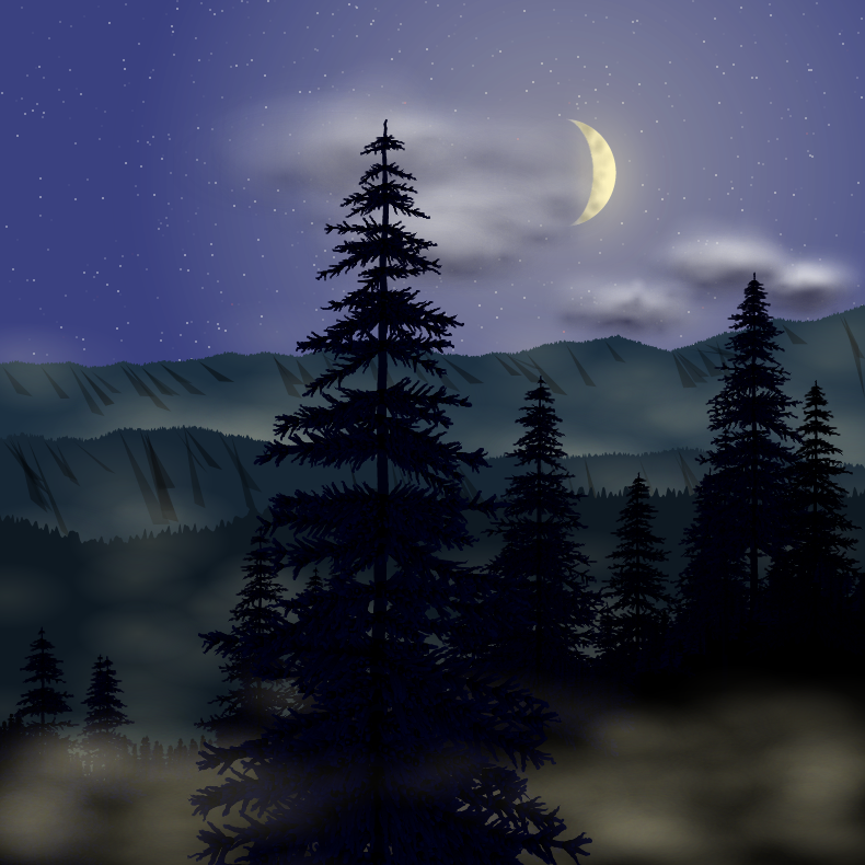 Moonlit Mountains #17