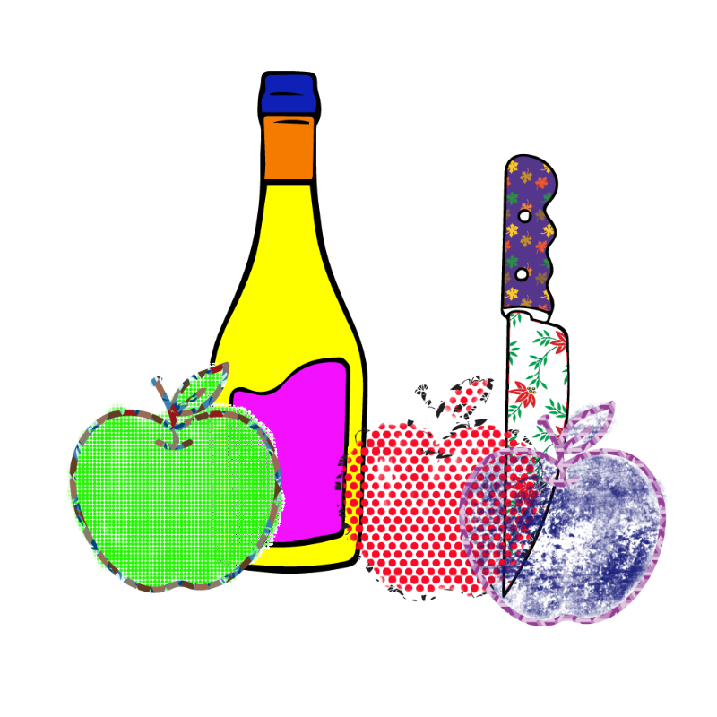 bottle and apples #192