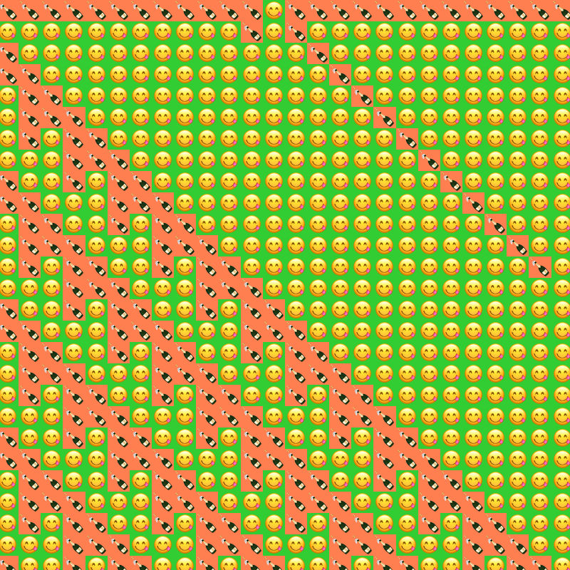 Elementary Cellular Emoji Automata #167