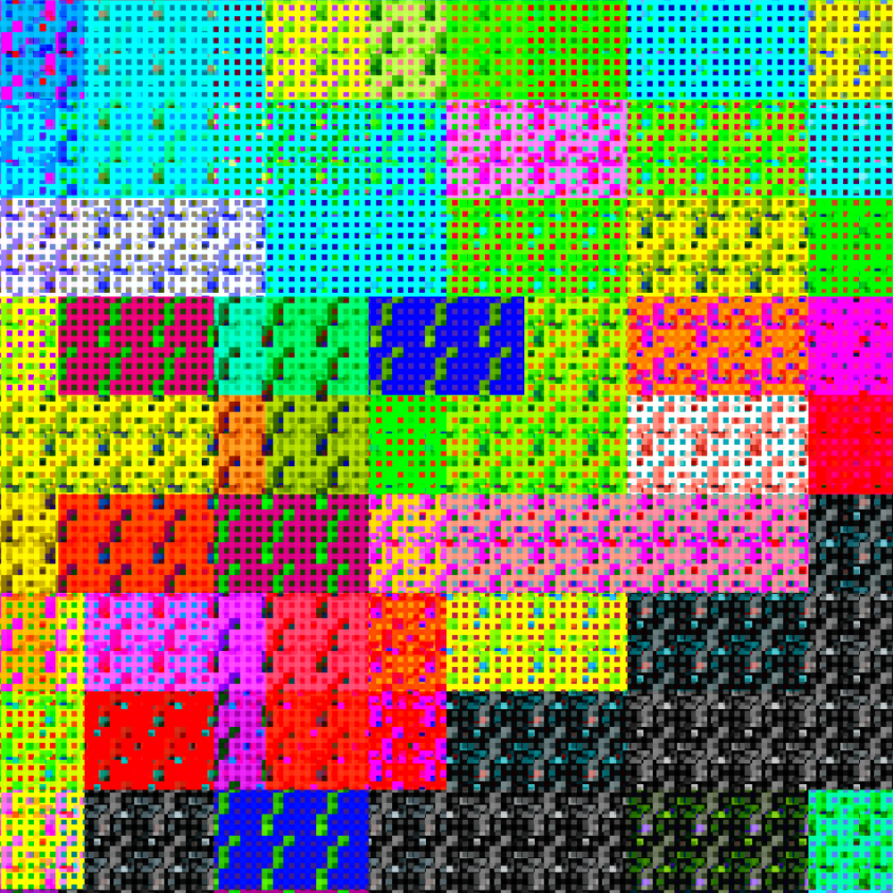 Multicolored Pixelated Field #1