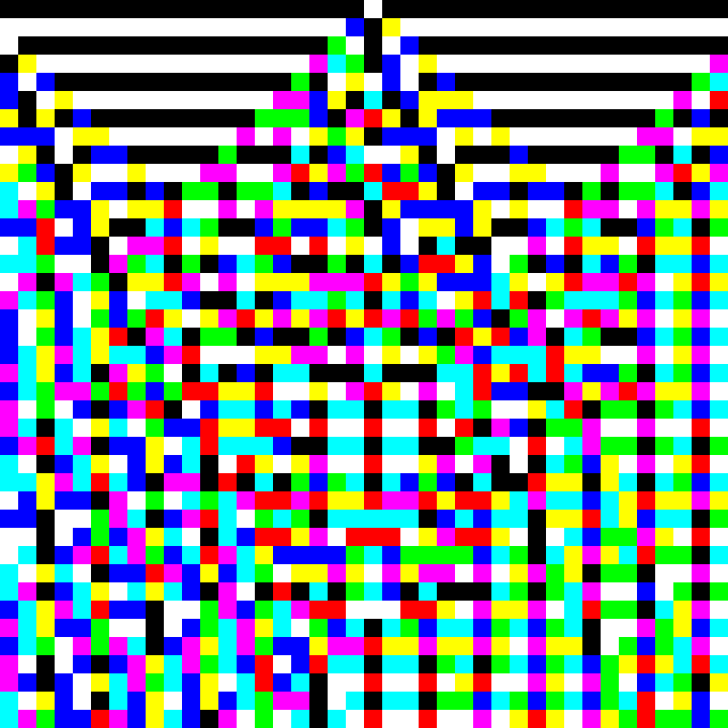 RGB Elementary Cellular Automaton #289