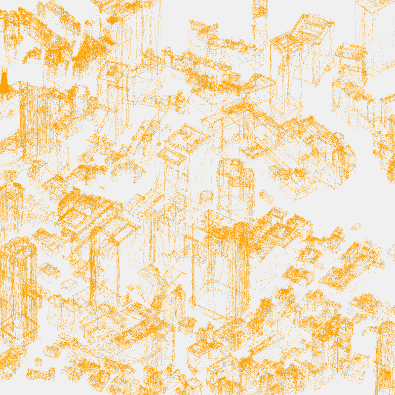 Algorithmic Drawing: Minato City Tokyo #84