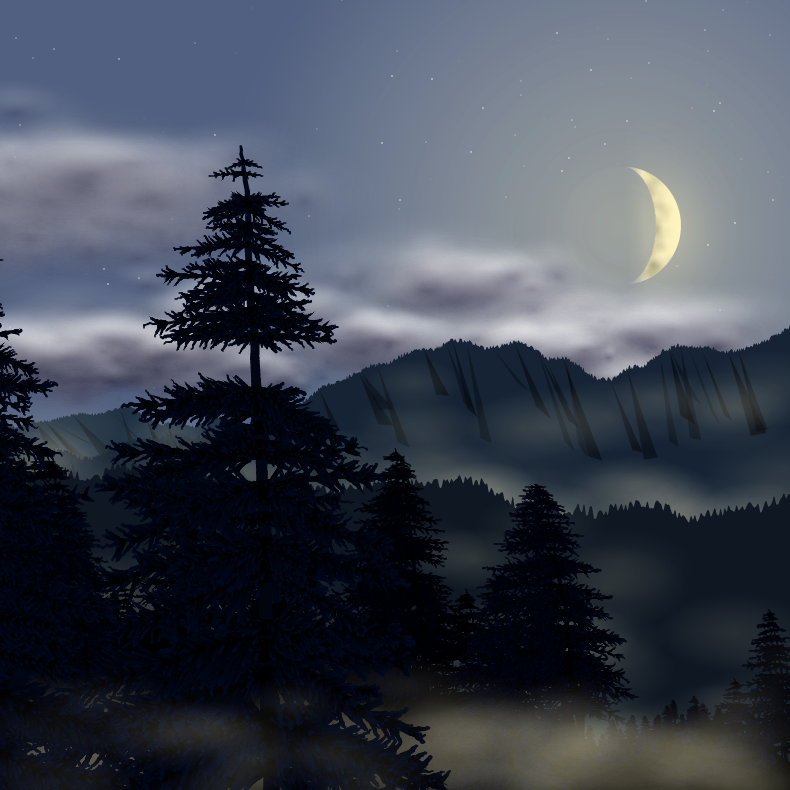 Moonlit Mountains #4