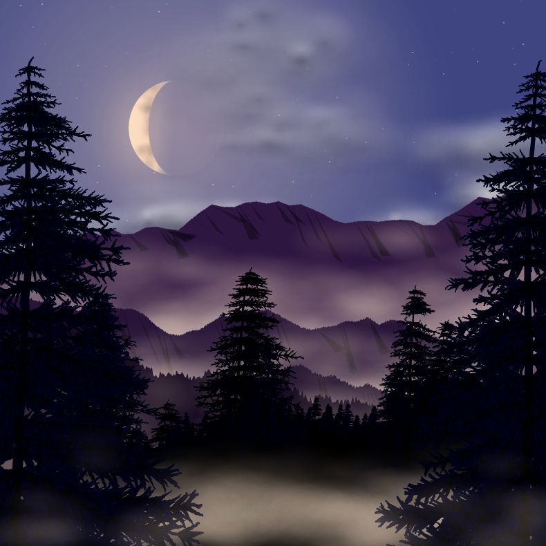 Moonlit Mountains #16