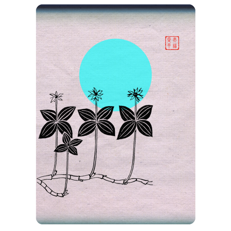 Zen flower card  #3