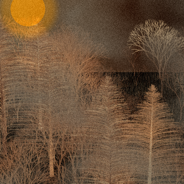 Moonlit Native Bush #111