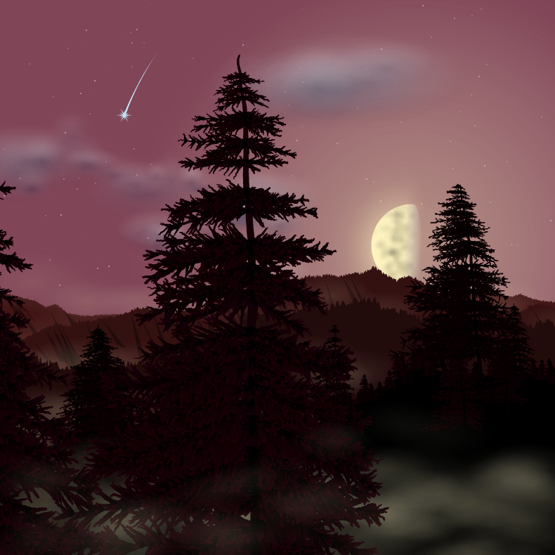 Moonlit Mountains #79