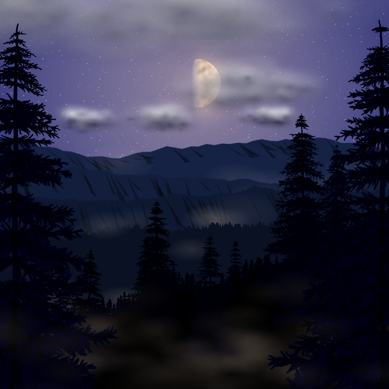 Moonlit Mountains #86