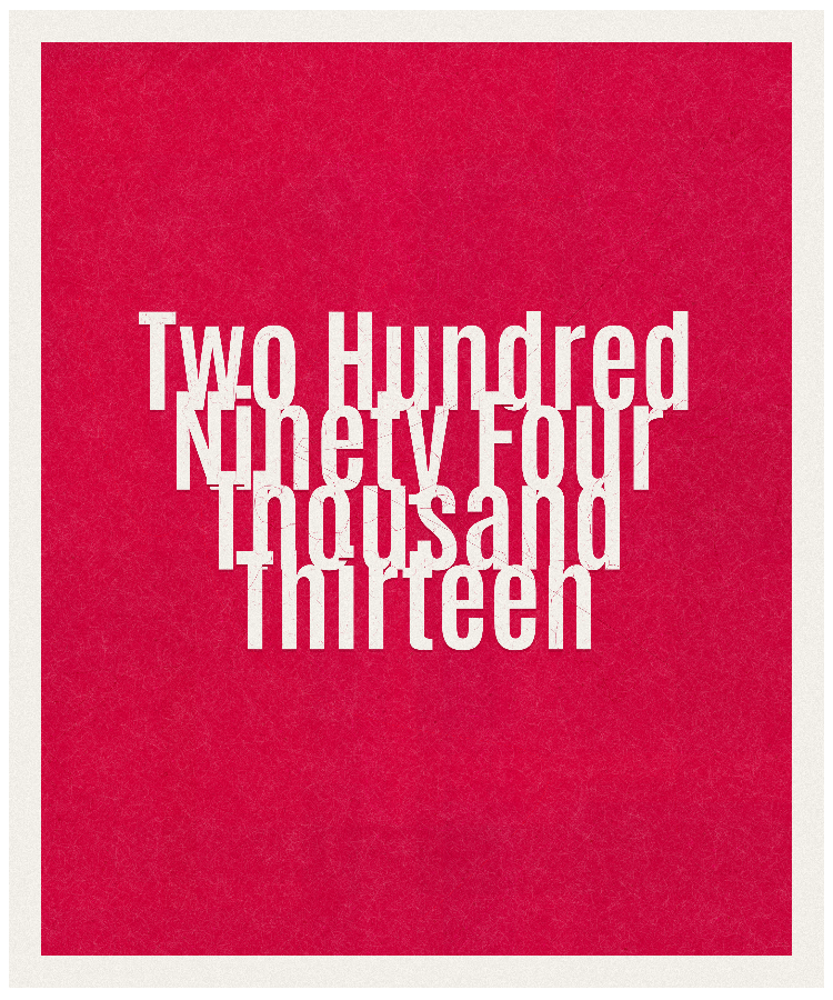 Count #294013