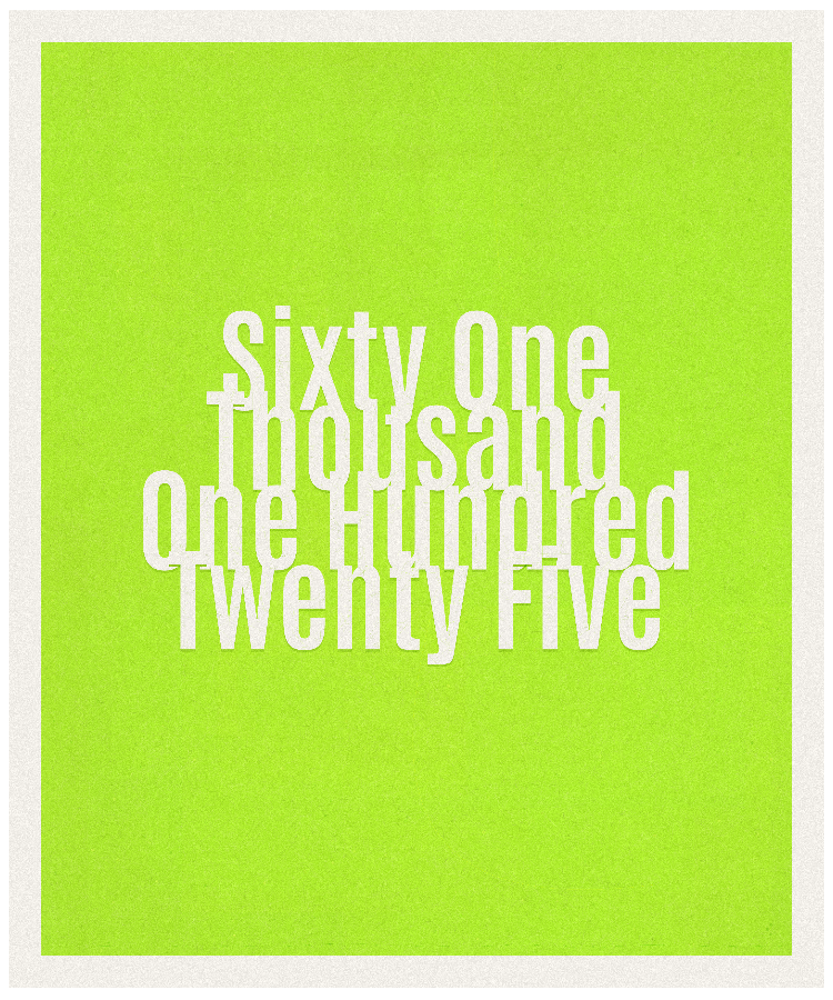Count #61125