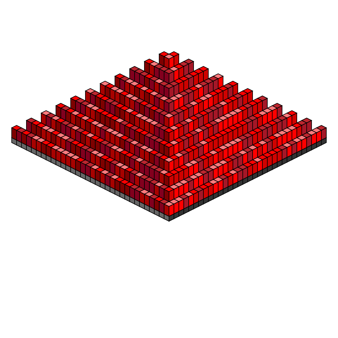 Isometric Grid Pyramid #2