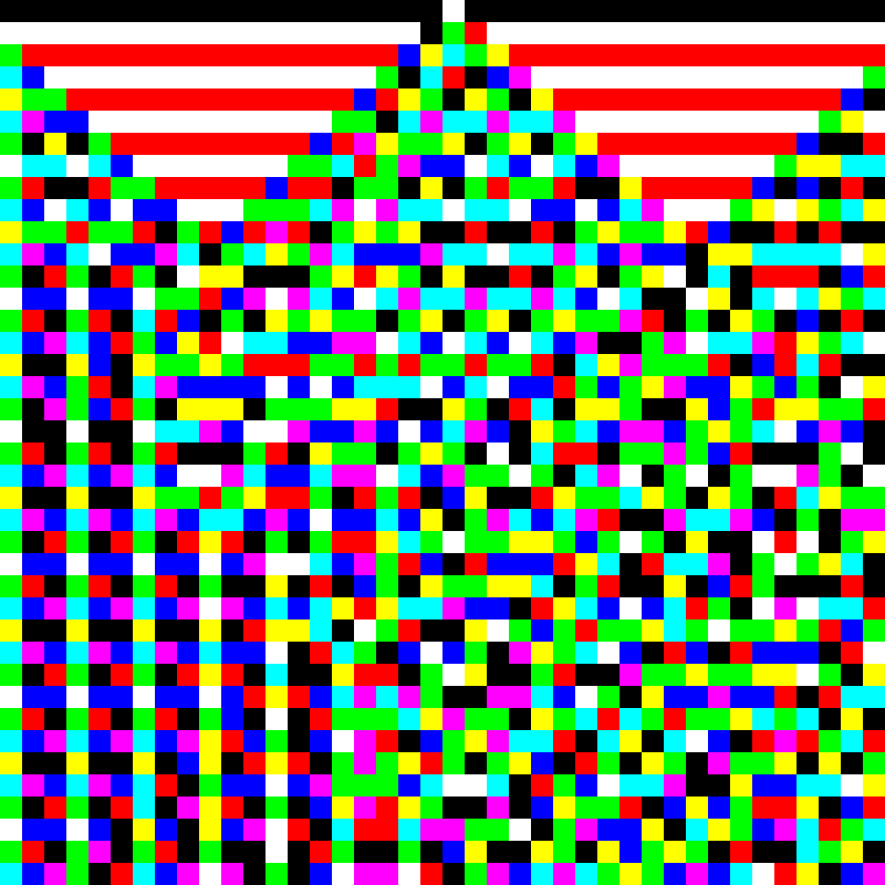 RGB Elementary Cellular Automaton #268