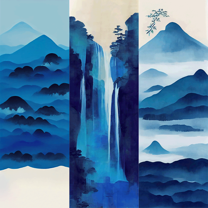 AI Japanese Waterfall #15