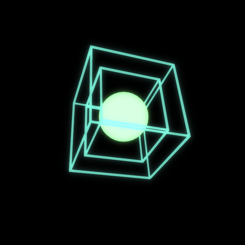 Generative Animation : Two Cube and Sphere #7