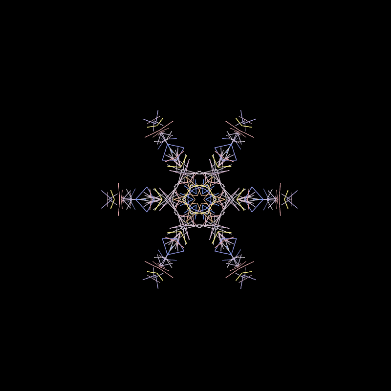 Neon Hologram Snowflake #2