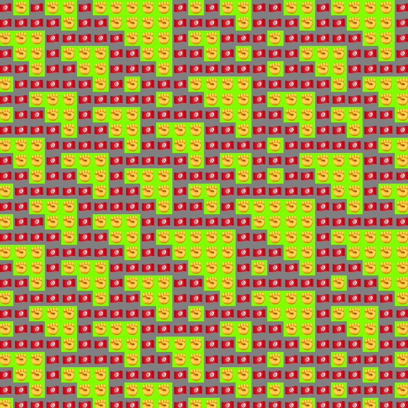 Elementary Cellular Emoji Automata #131