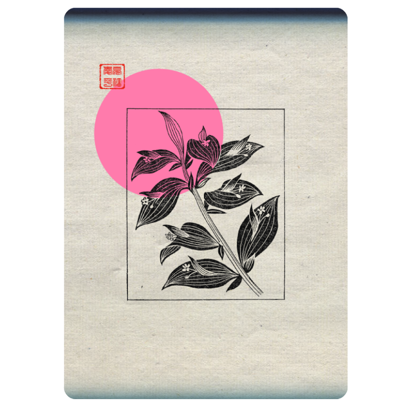 Zen flower card  #8