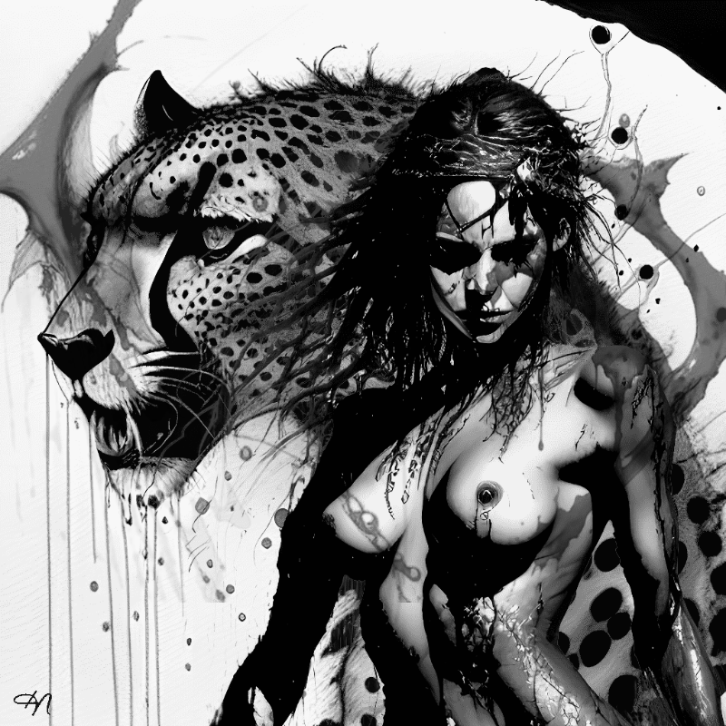 Wild Girl and Cheetah #4