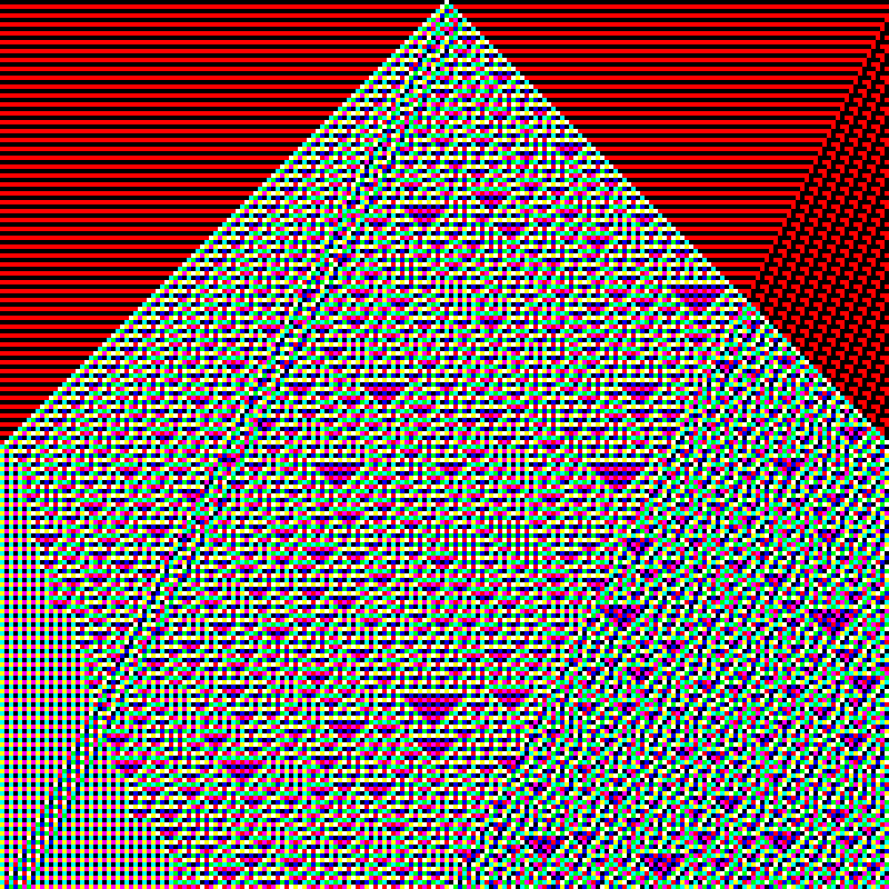 RGB Elementary Cellular Automaton #113