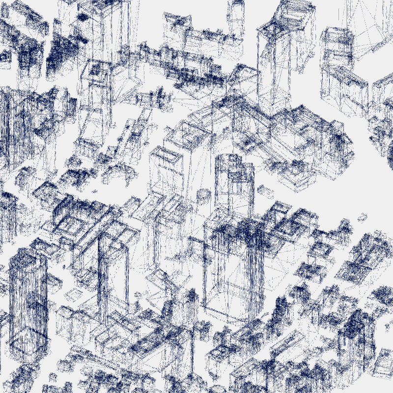 Algorithmic Drawing: Minato City Tokyo #79