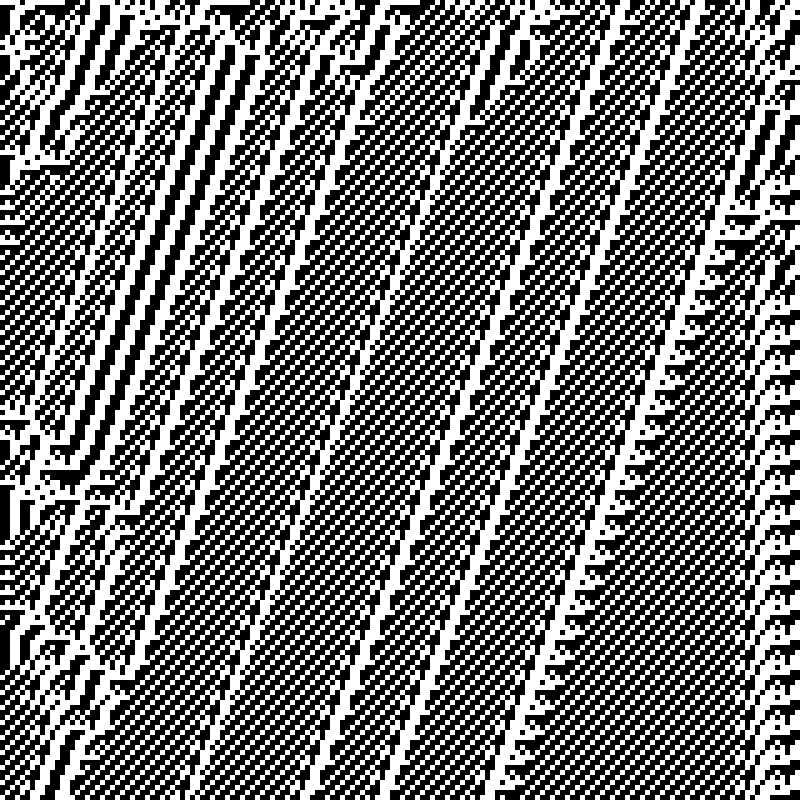 Colored Elementary Cellular Automaton #12