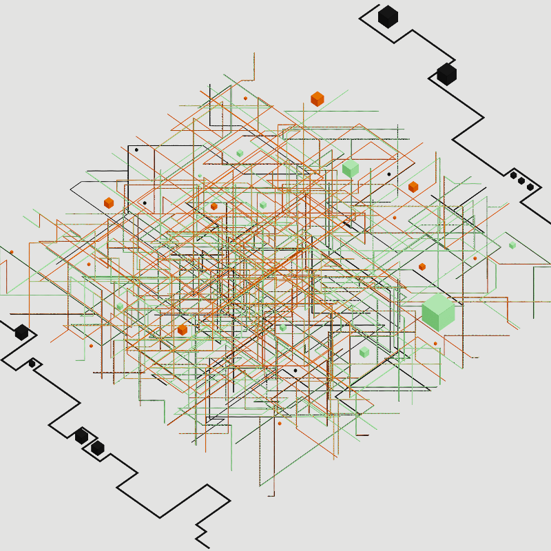 Luminous Streaks and cubes #1