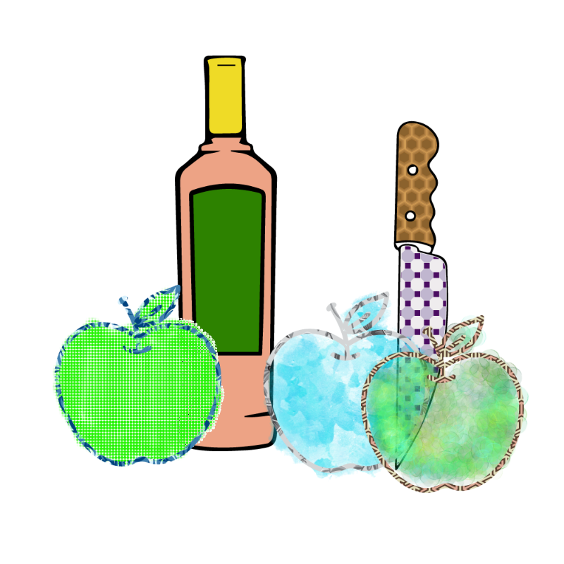 bottle and apples #12