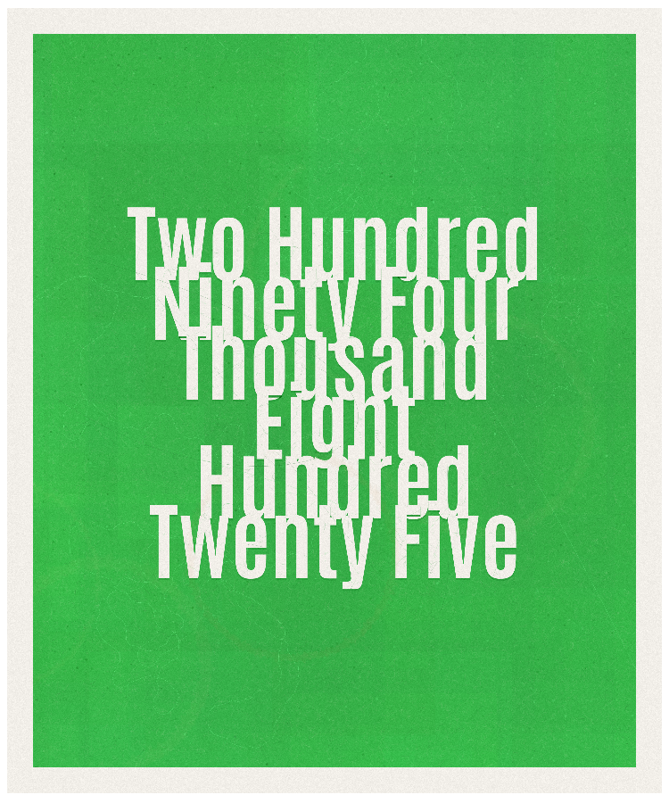 Count #294825