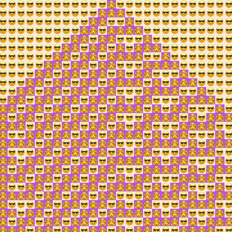 Elementary Cellular Emoji Automata #174