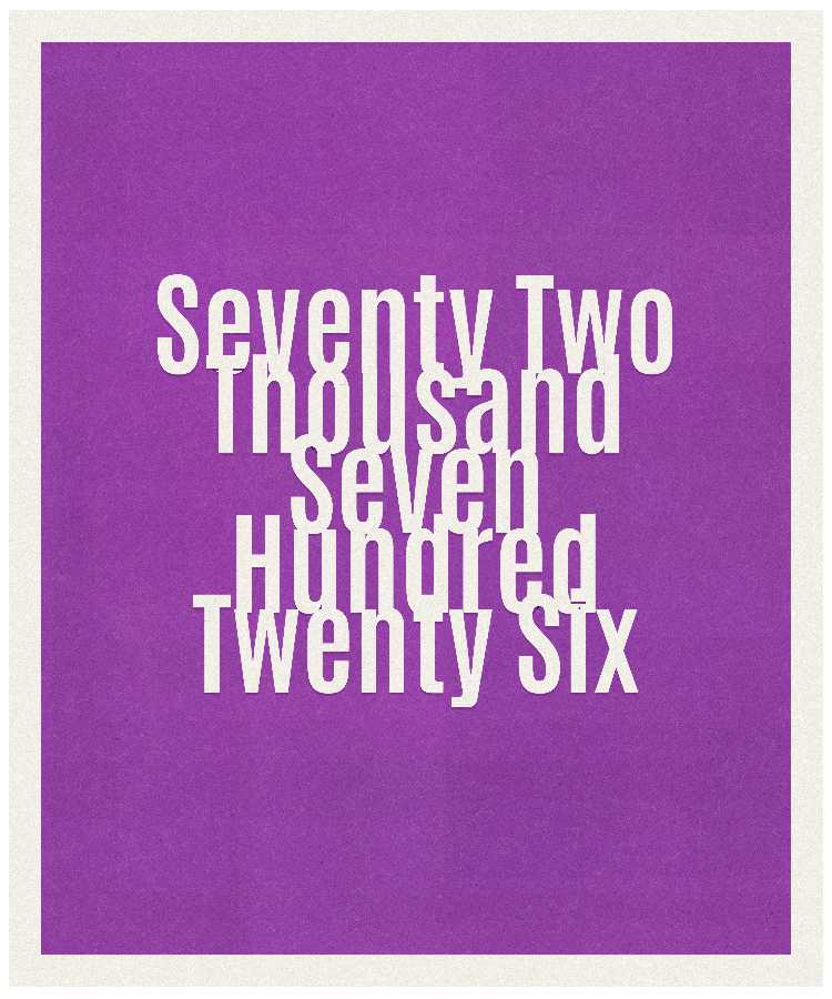 Count #72726