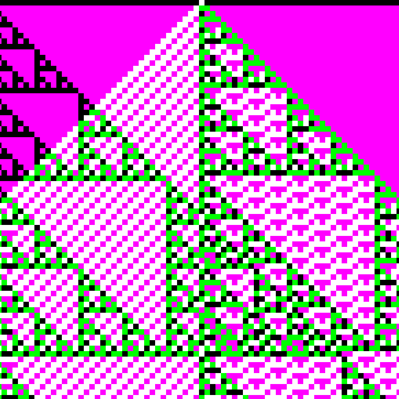 RGB Elementary Cellular Automaton #312