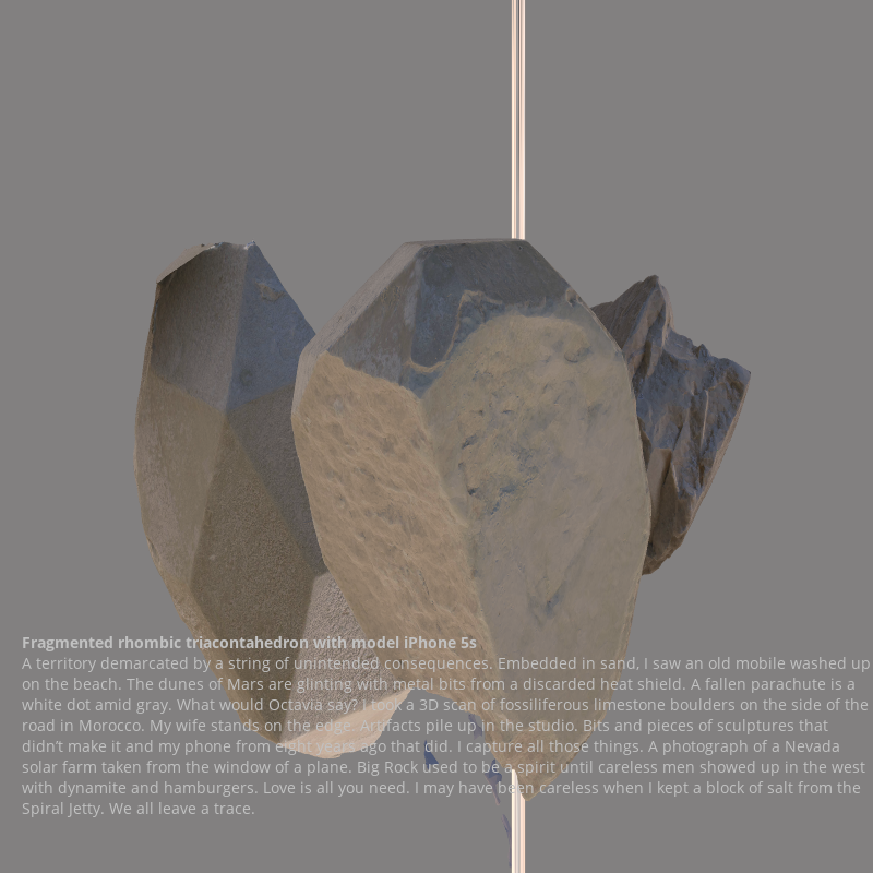 Fragmented triacontahedron with iPhone 5s #64