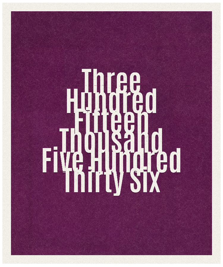 Count #315536