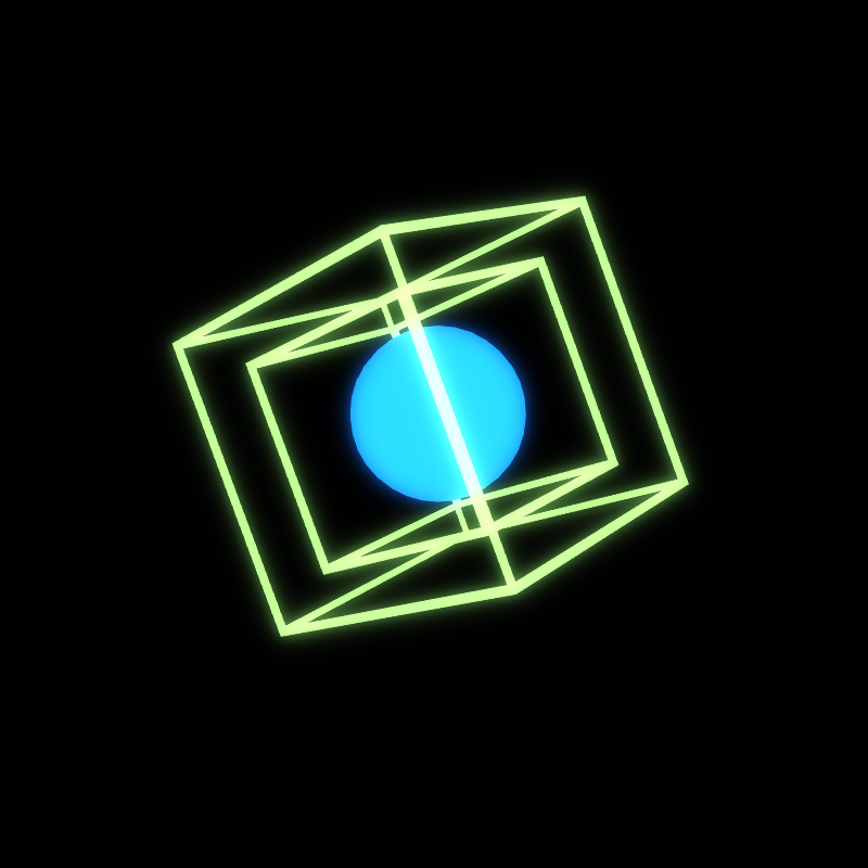 Generative Animation : Two Cube and Sphere #19