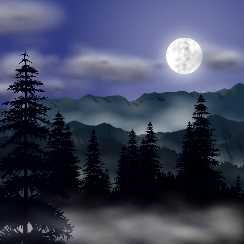 Moonlit Mountains #10