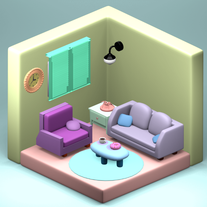 3D Fantasy Living room #8