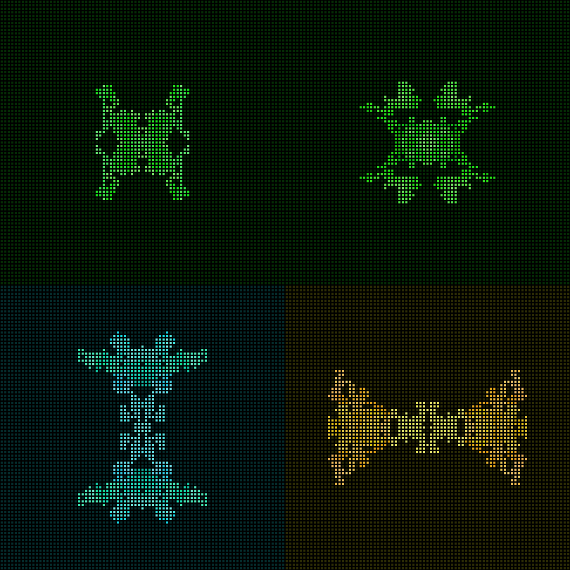 Dither Creatures 2x2