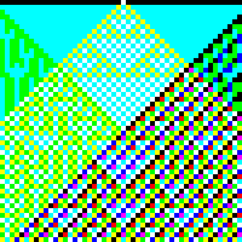 RGB Elementary Cellular Automaton #181