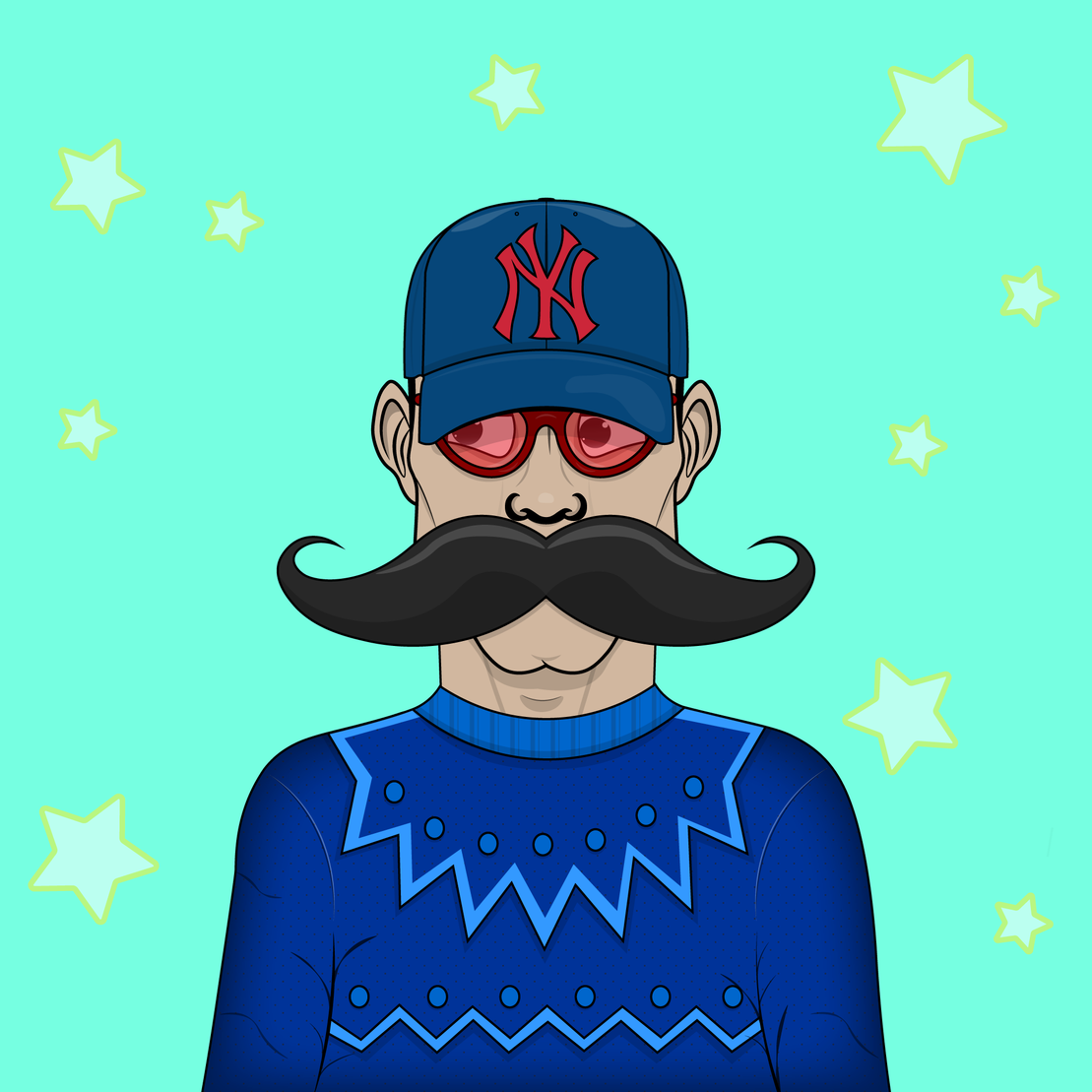 Mustachioed #63