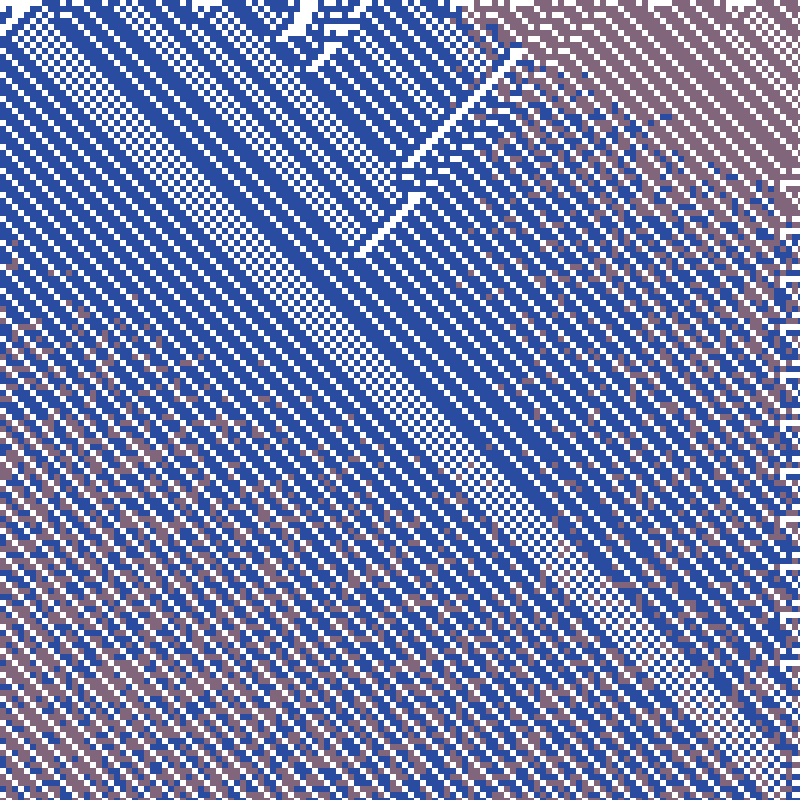 Colored Elementary Cellular Automaton #16