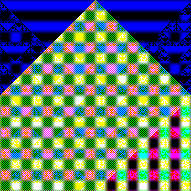 RGB Elementary Cellular Automaton #908