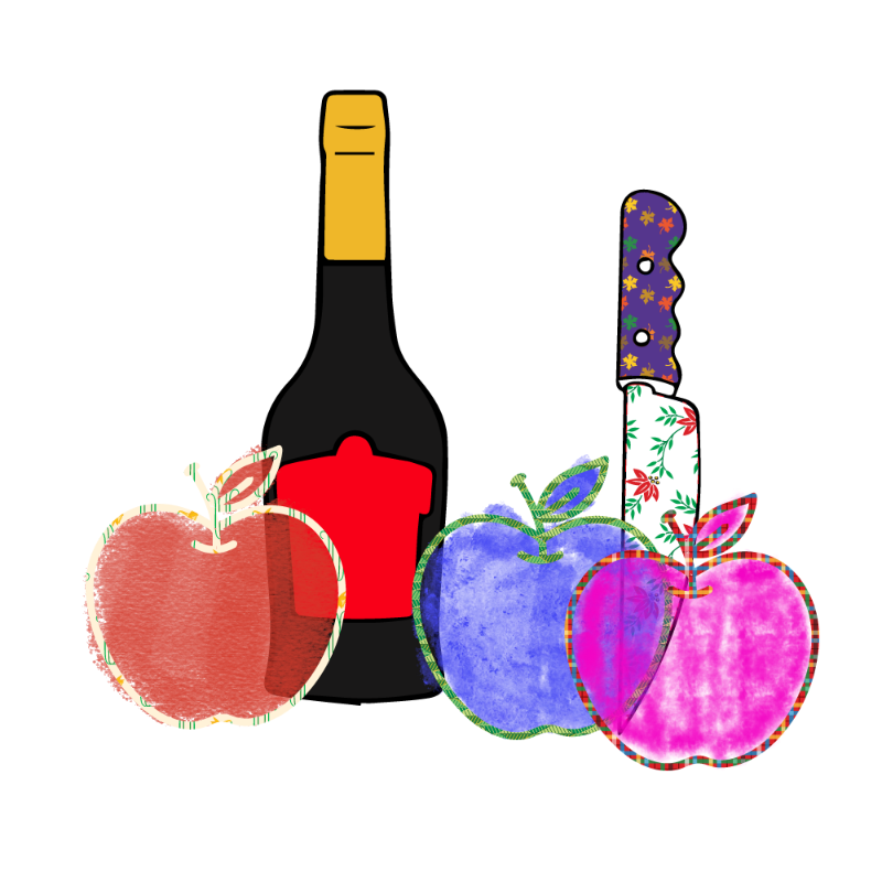 bottle and apples #111