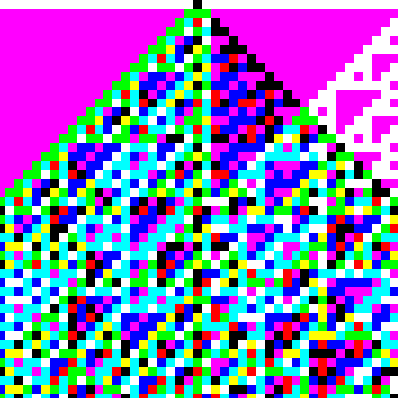 RGB Elementary Cellular Automaton #444