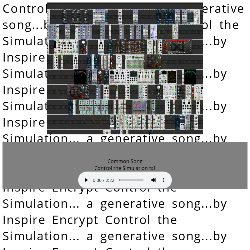 Control the Simulation generative music #1