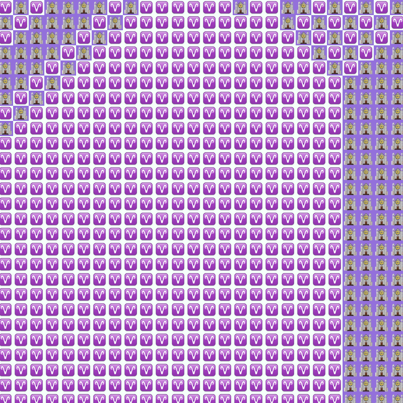 Elementary Cellular Emoji Automata #876