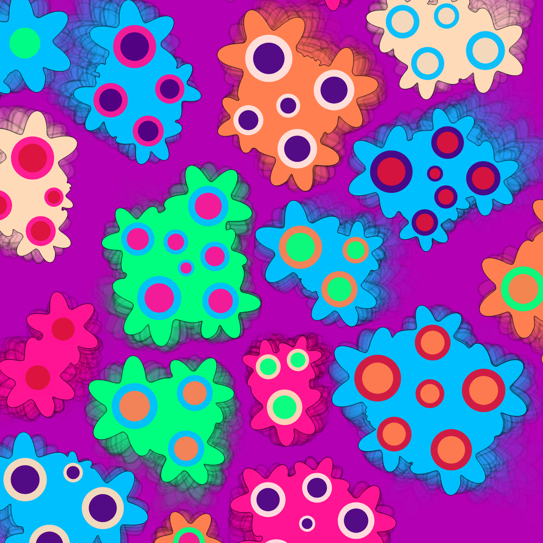 Geometric colorful shapes (Free edition) #134