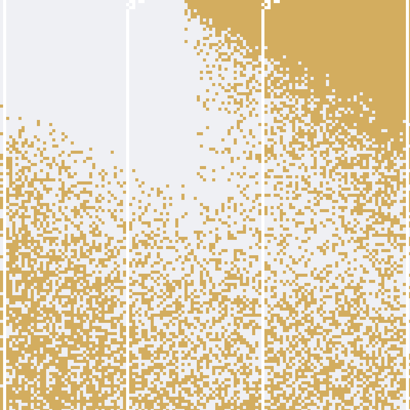 Colored Elementary Cellular Automaton #445