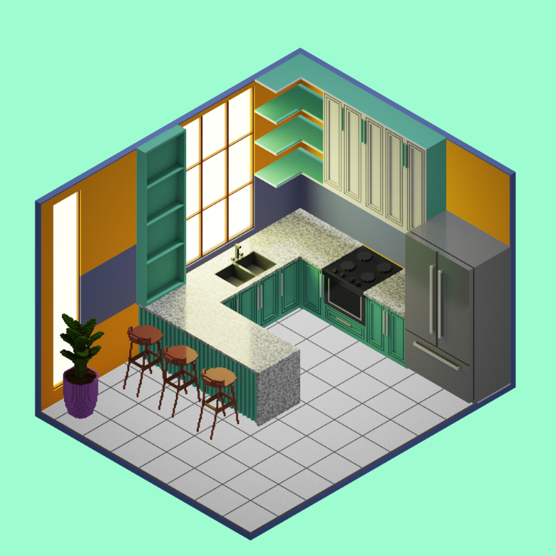 Isometric kitchen #10