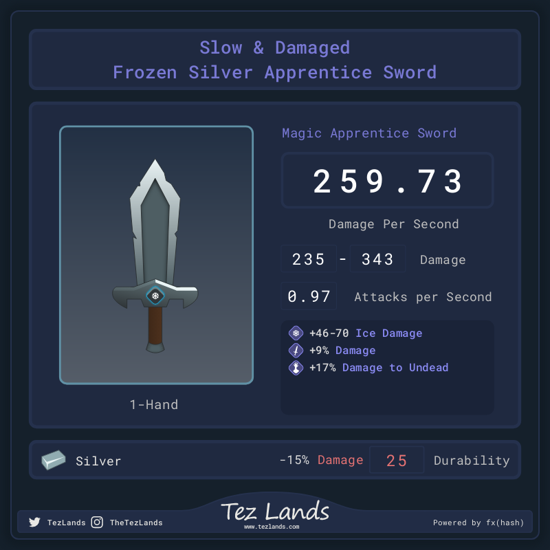 Tez Lands - Apprentice Sword #17