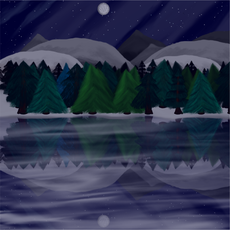 Moony Winter Lake #13